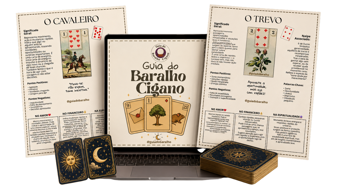 Mockup da apostila Guia do Baralho Cigano